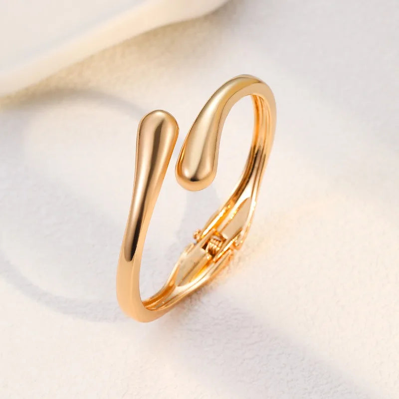 Bracelet Manchette Goutte en Acier Inoxydable