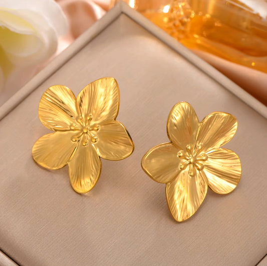 Boucles d'oreilles vintage en acier inoxydable