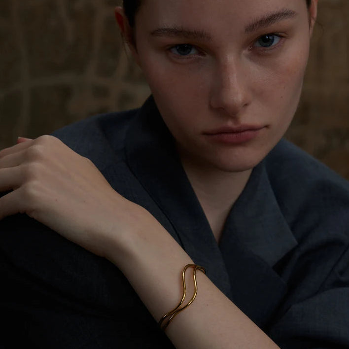 Bracelet manchette double couche