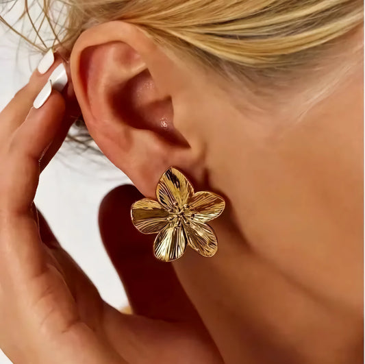 Boucles d'oreilles vintage en acier inoxydable