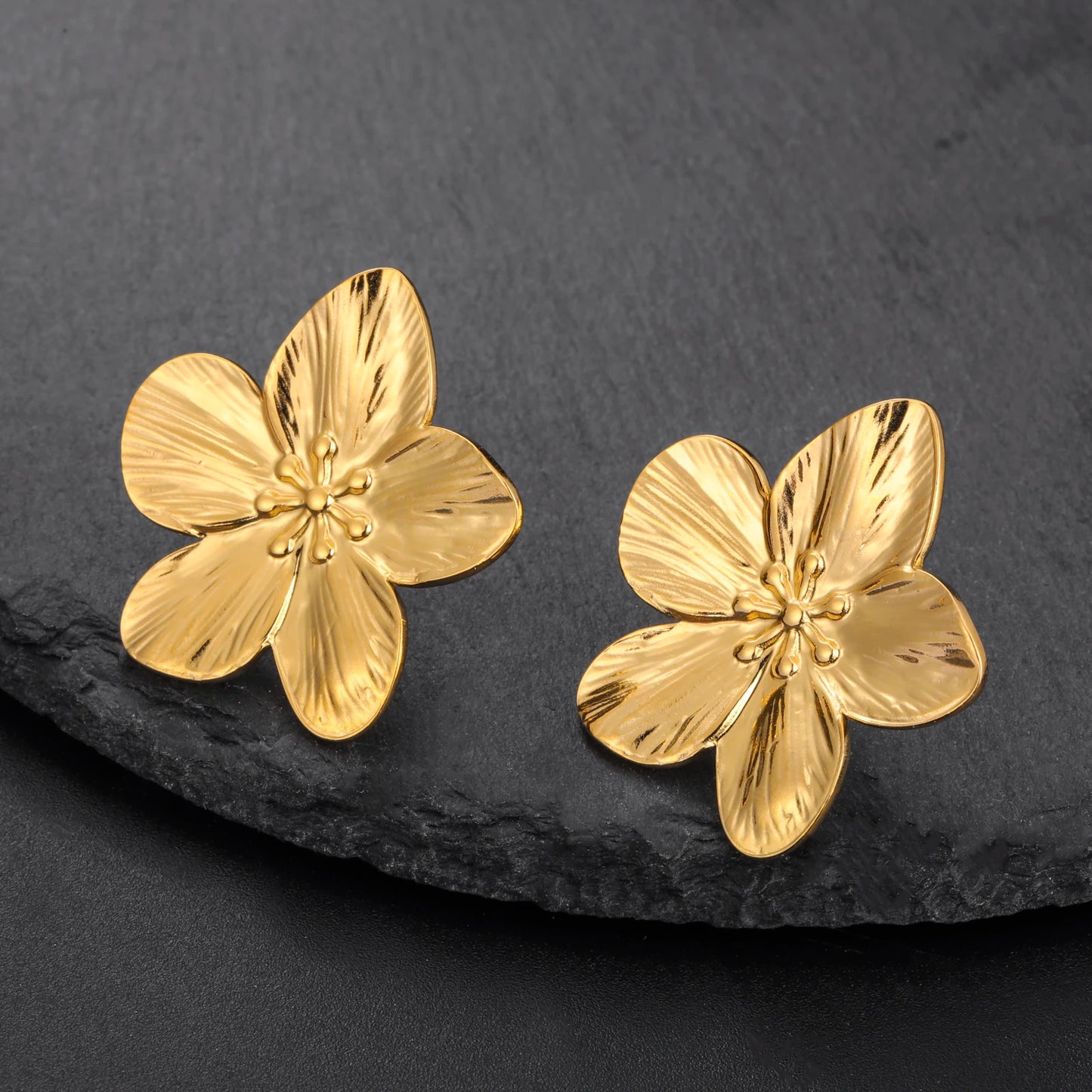 Boucles d'oreilles vintage en acier inoxydable