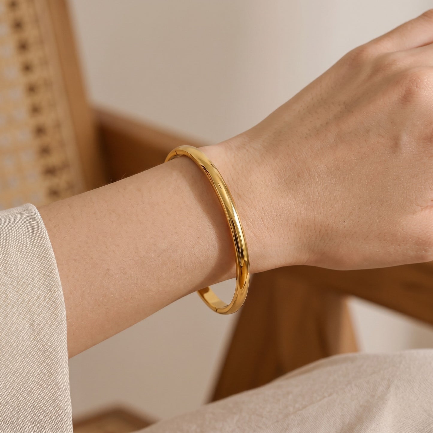 Bracelet jonc minimaliste lisse