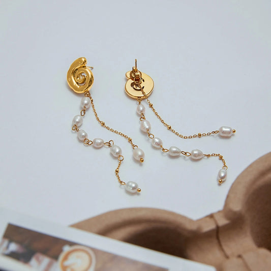 Boucles d’oreilles spirale Océan