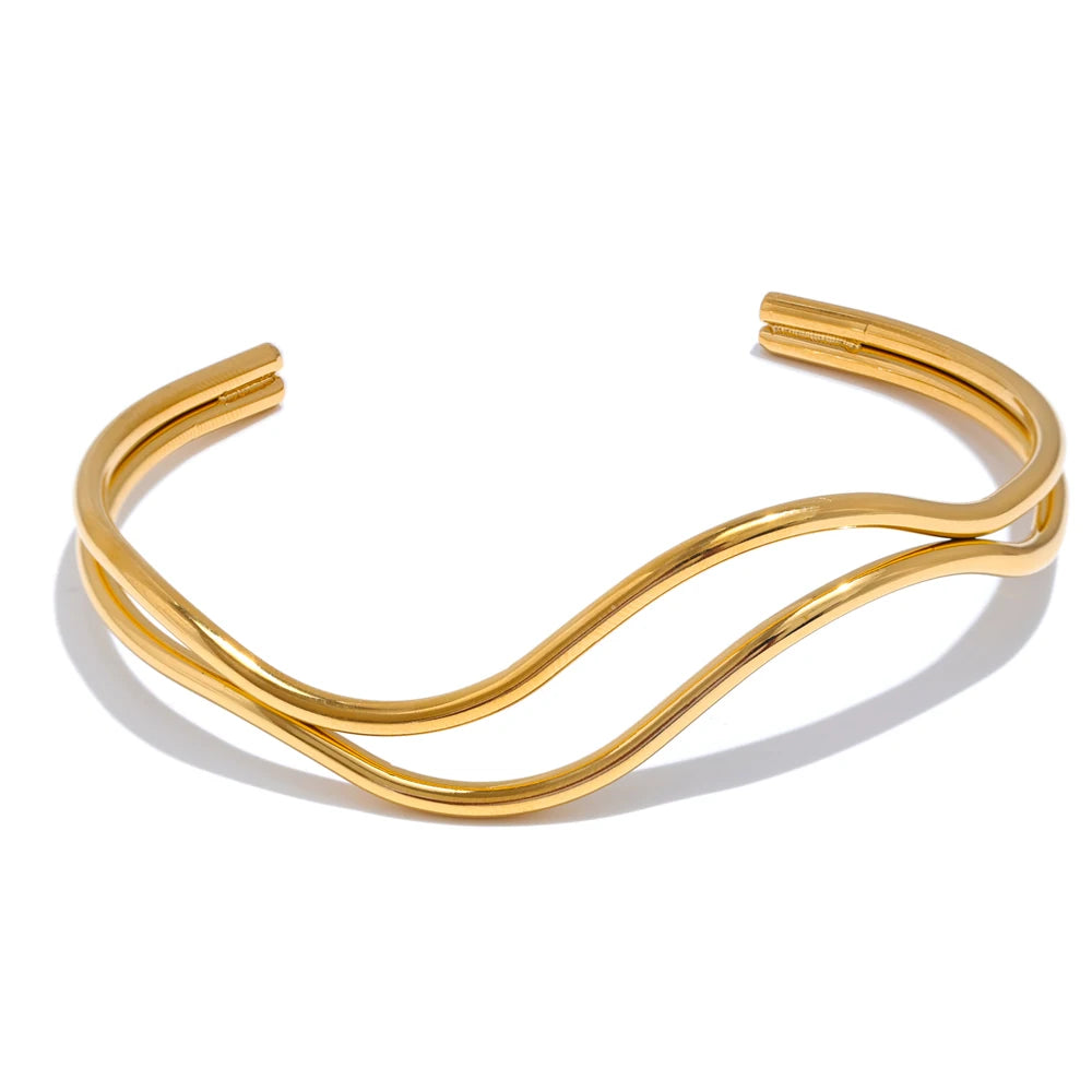 Bracelet manchette double couche