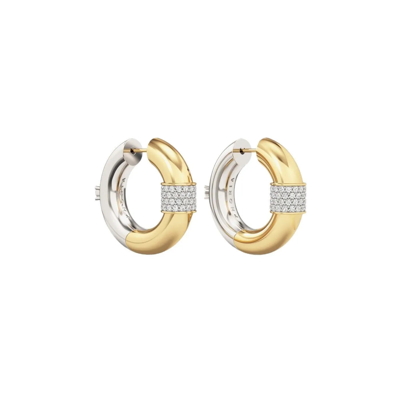 Boucles d'oreilles créoles rondes en acier inoxydable