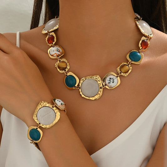 Collier et Bracelet Bohème Multicolore