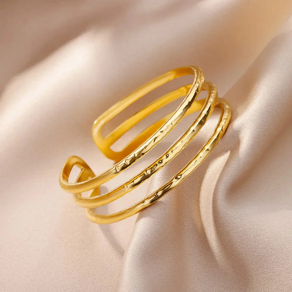 Bracelet manchette multicouche