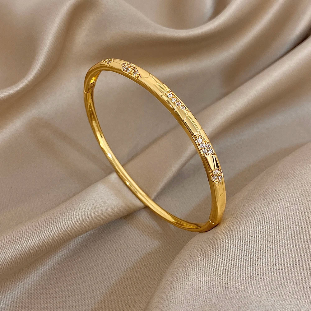 Bracelet pierres effet diamant