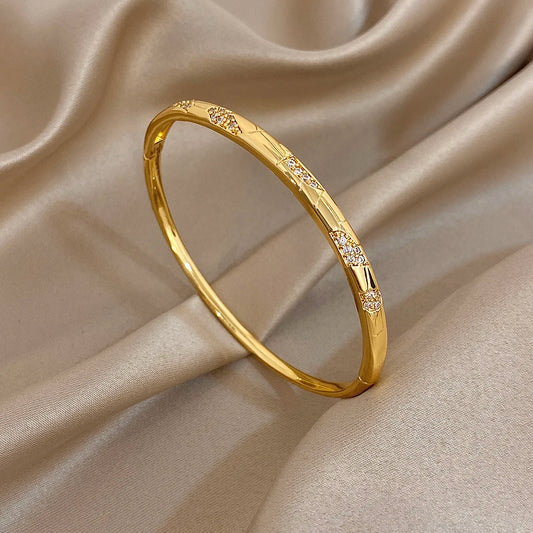 Bracelet pierres effet diamant