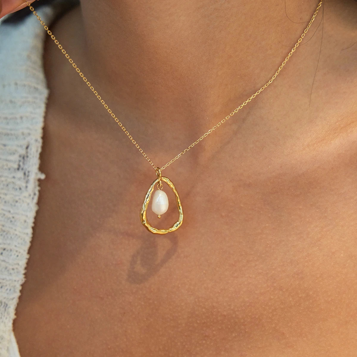 Collier Pendentif Perle d’Eau Douce