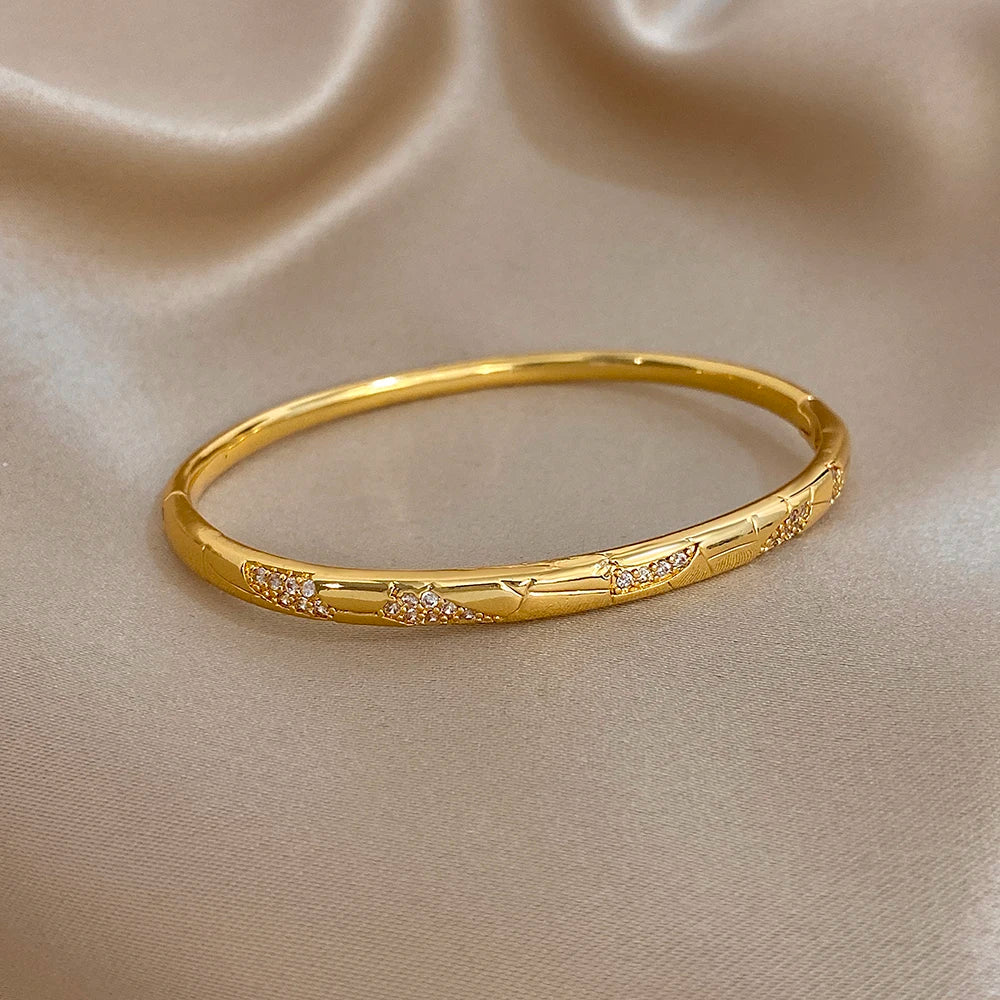 Bracelet pierres effet diamant