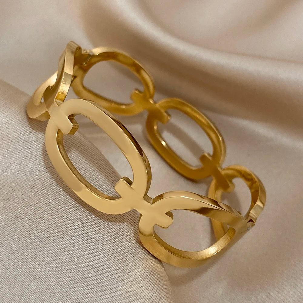 Bracelet manchette ouvert