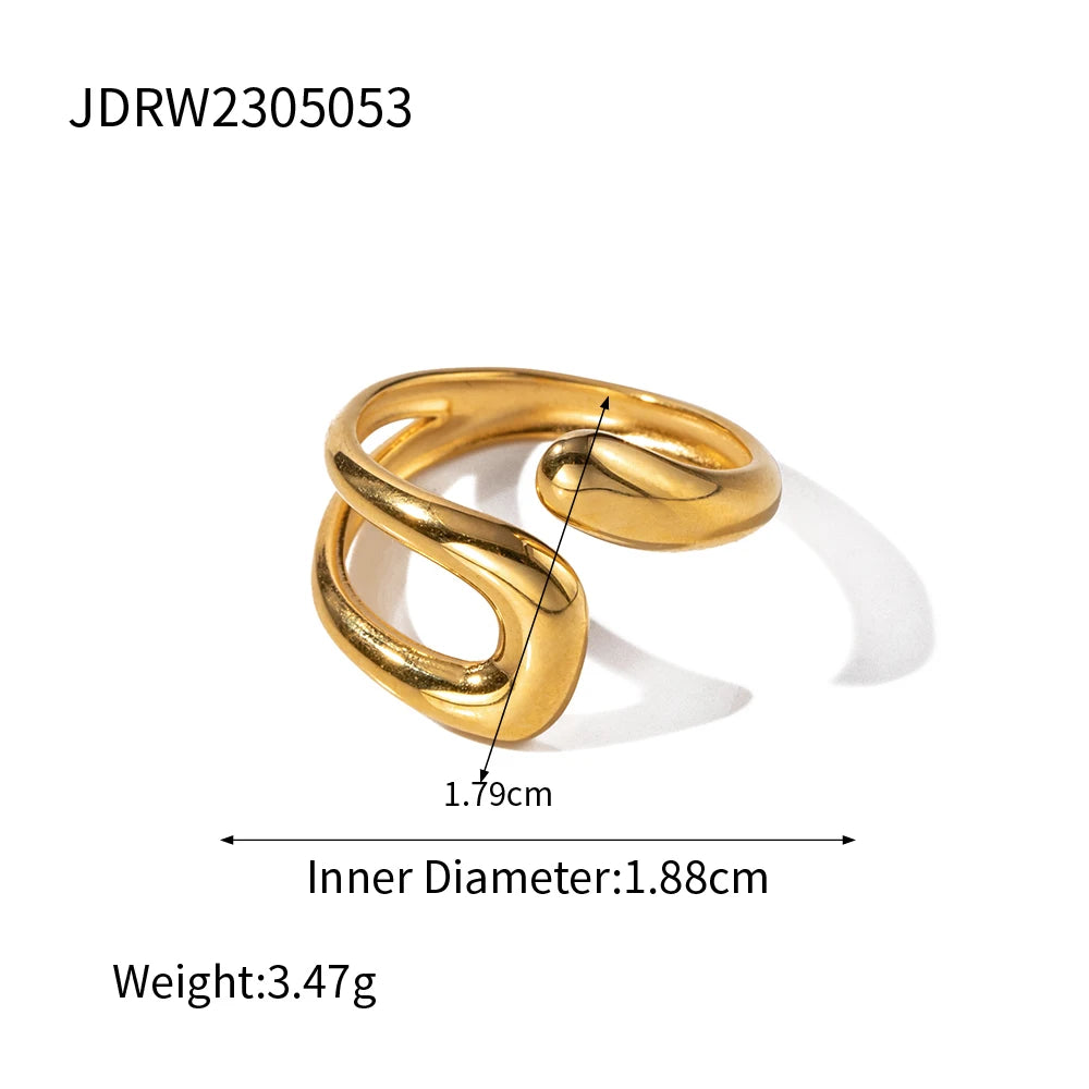 Bague géométrique en acier inoxydable