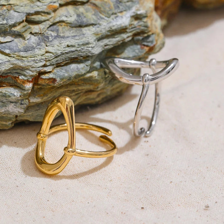 Bague ovale ouverte