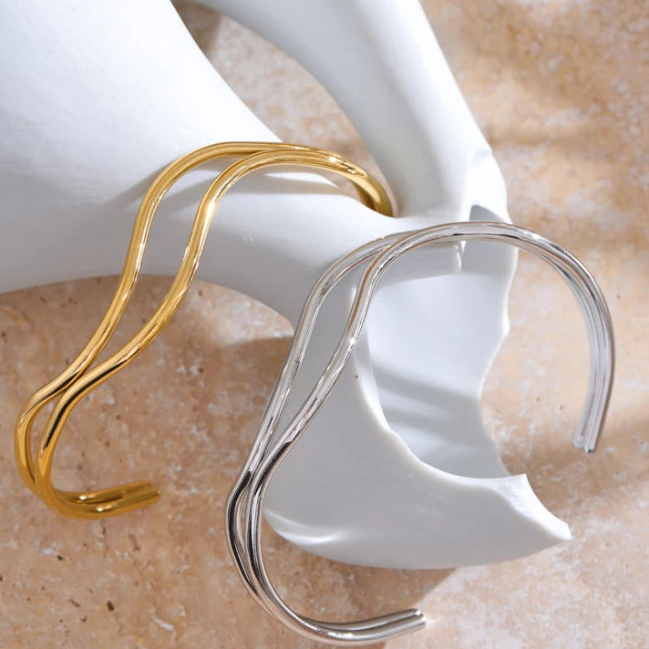 Bracelet manchette double couche