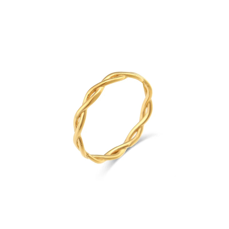 Bague tressée en acier inoxydable