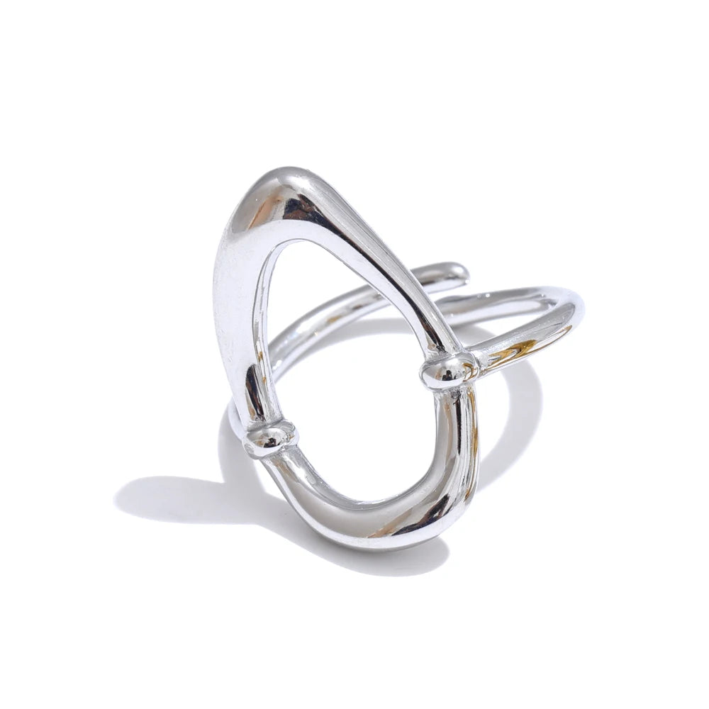 Bague ovale ouverte