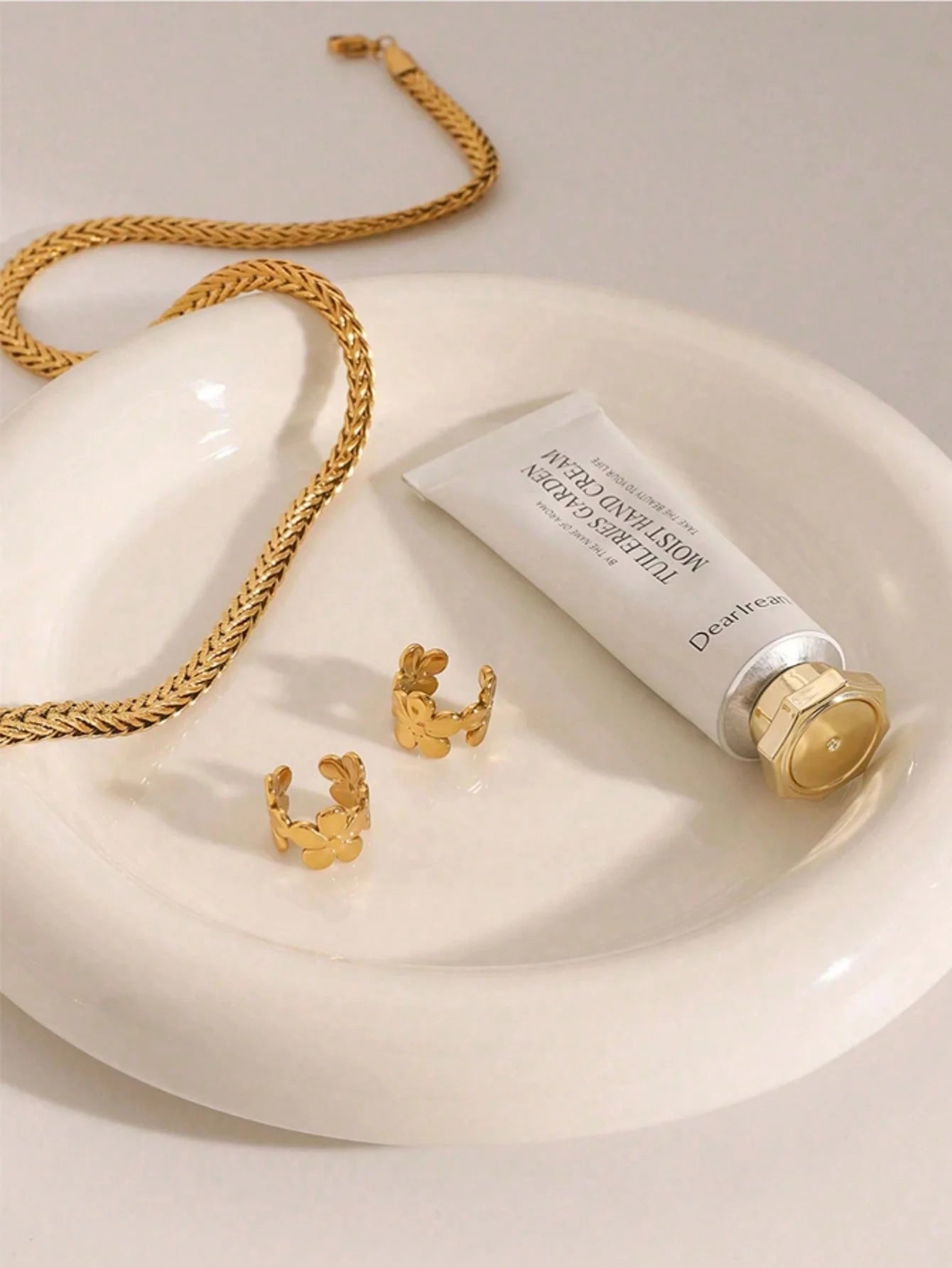 Duo de Faux Piercings Fleur en Acier Inoxydable