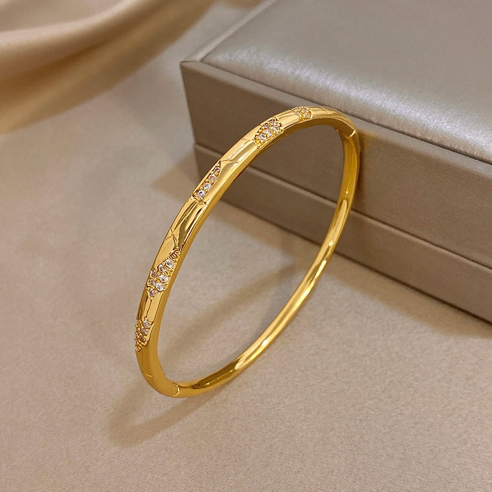 Bracelet pierres effet diamant