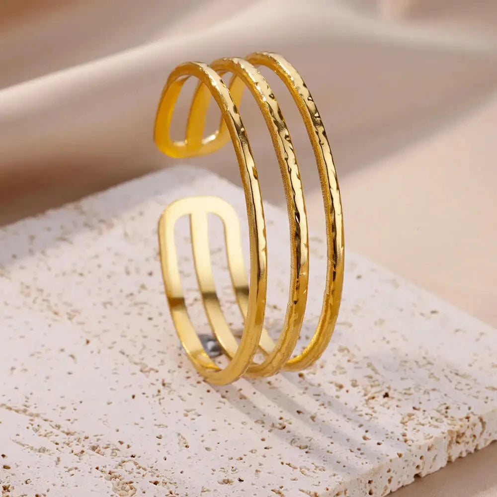 Bracelet manchette multicouche