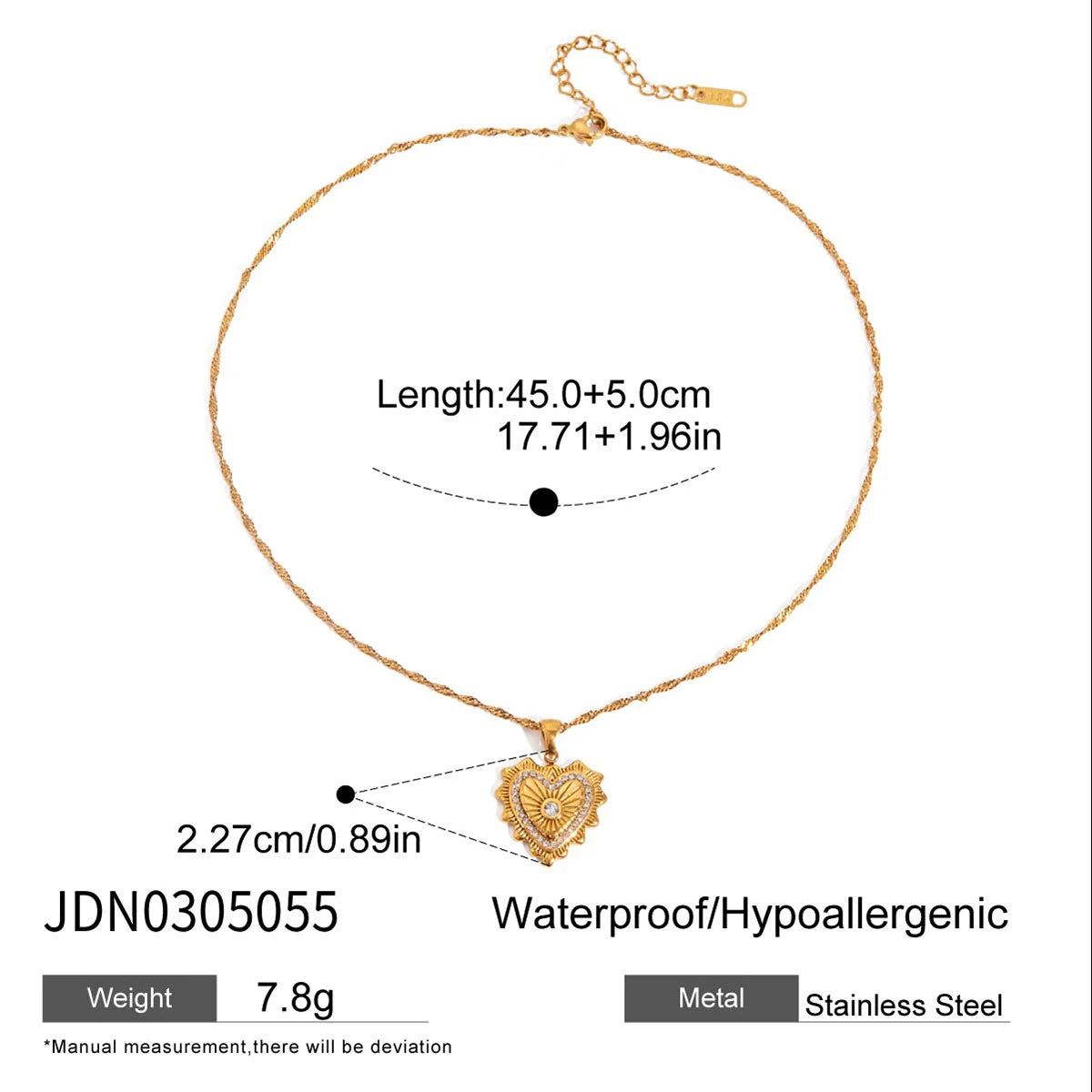 Collier Cœur Brillant
