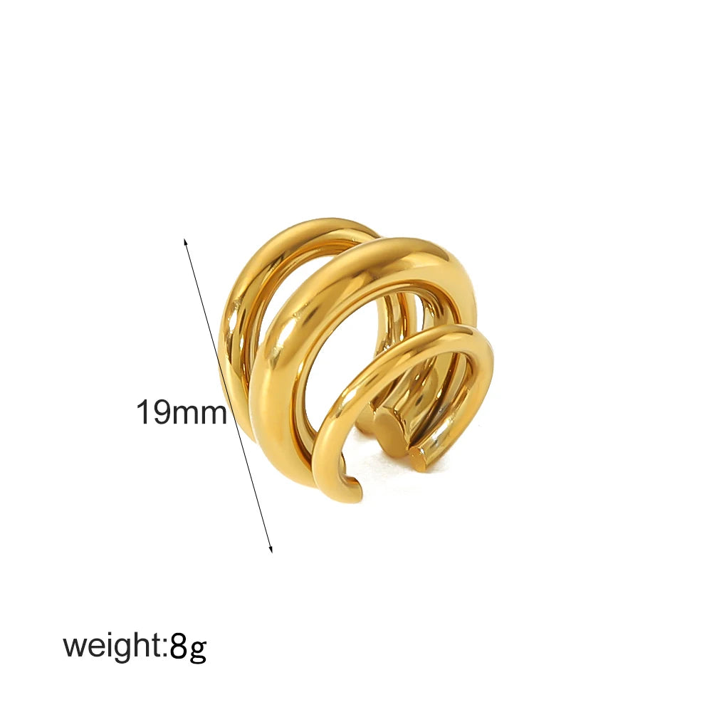 Boucle d'oreille multicouche en acier inoxydable