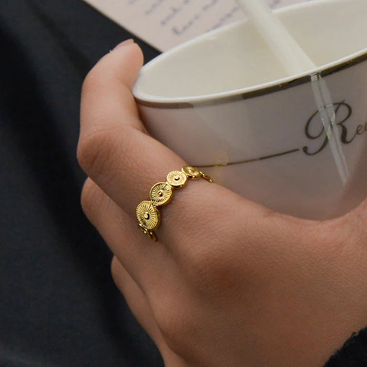 Bague Géométrique en Acier Inoxydable