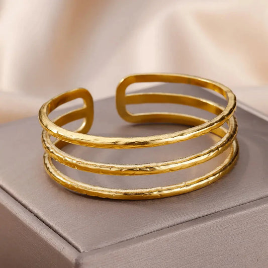 Bracelet manchette multicouche