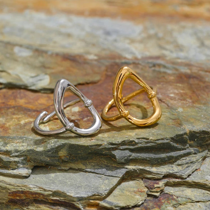 Bague ovale ouverte