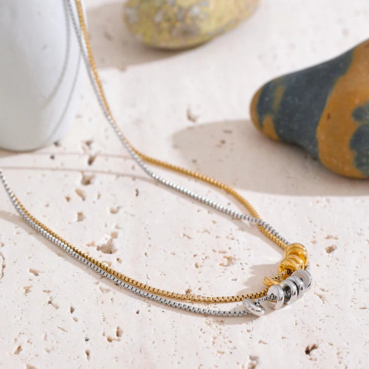 Collier pendentif multi-ronds en zircone