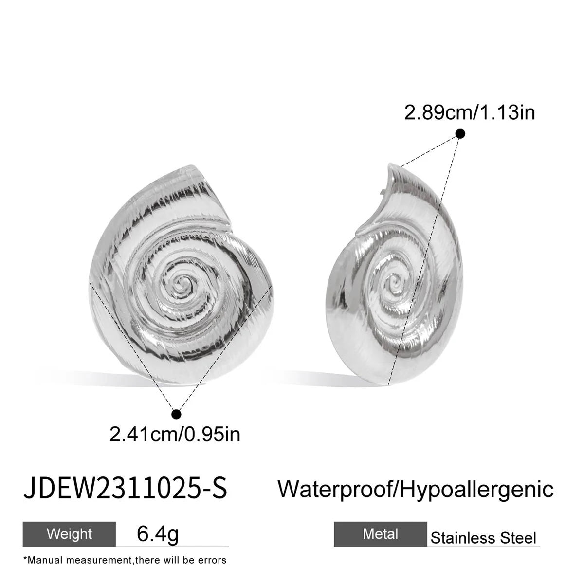 Boucles d’oreilles escargot