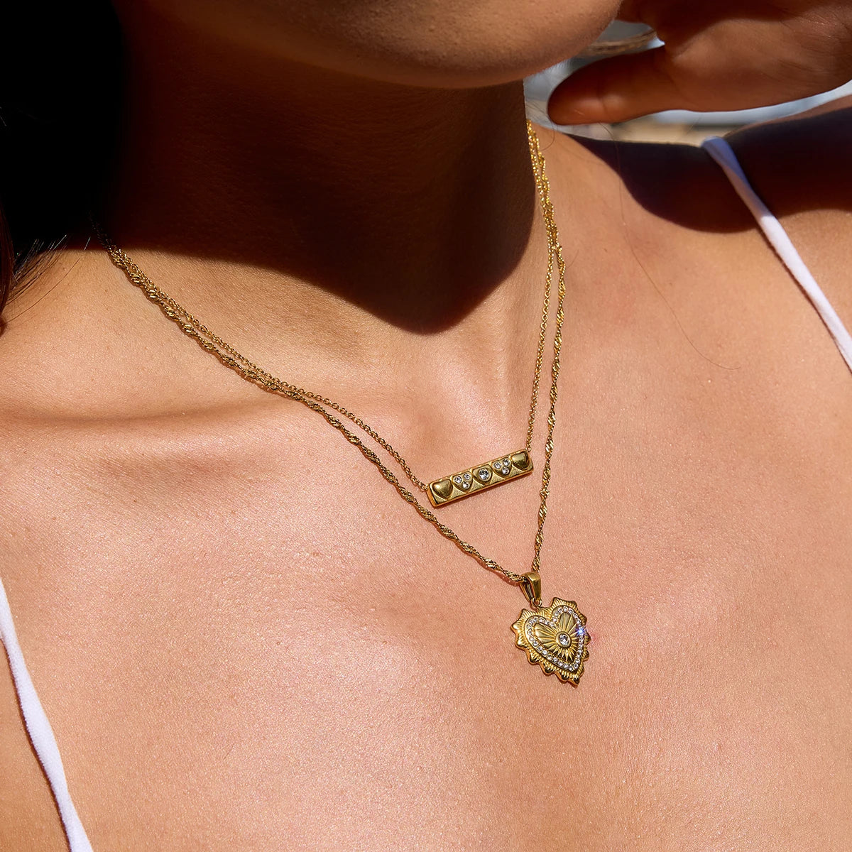 Collier Cœur Brillant