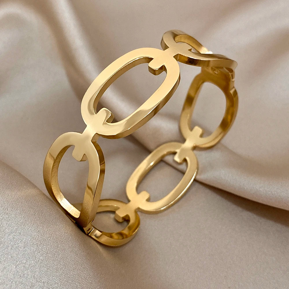Bracelet manchette ouvert