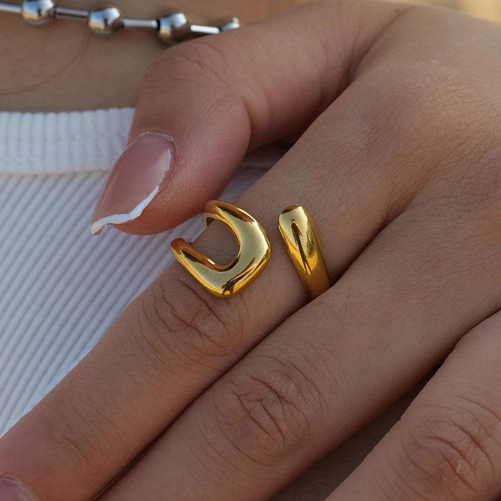 Bague géométrique en acier inoxydable