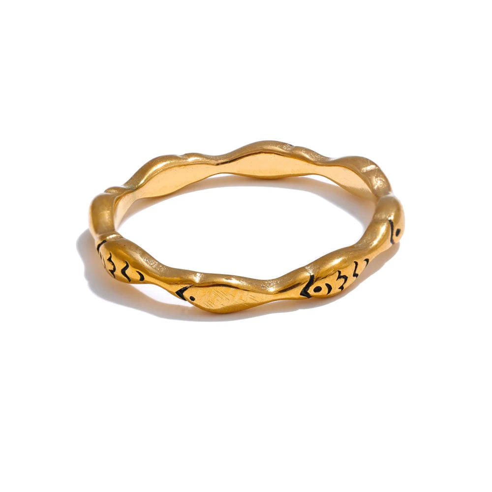 Bague poisson minimaliste – Élégante et porte-bonheur