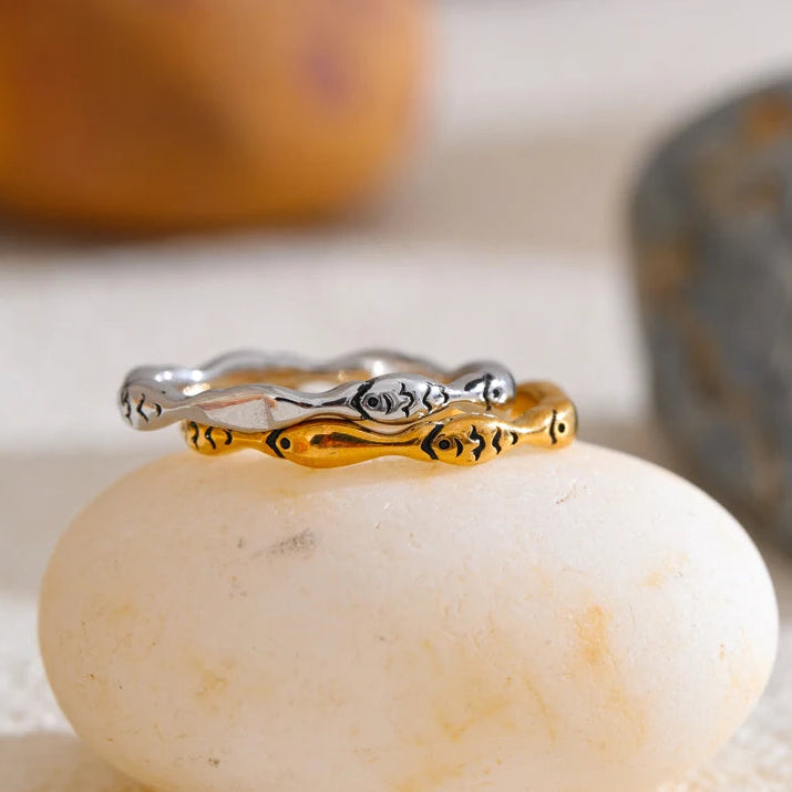 Bague poisson minimaliste – Élégante et porte-bonheur