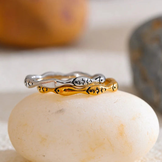 Bague poisson minimaliste – Élégante et porte-bonheur